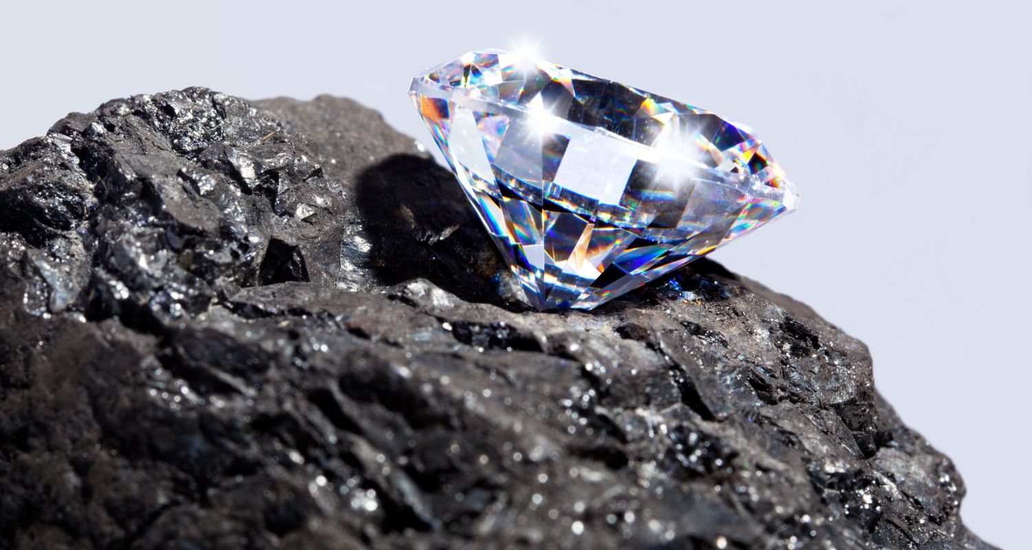 Image of a diamond on rock